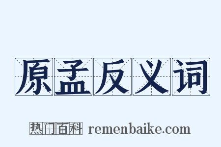 原孟反义词是什么意思的图片